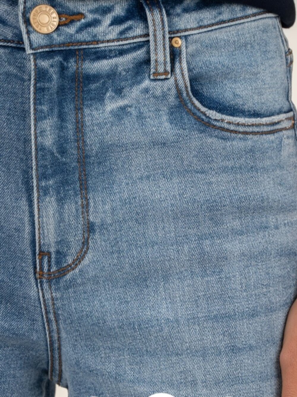 Kut from the Kloth Light Blue Wide Cuff Jeans - Picture 4 of 11